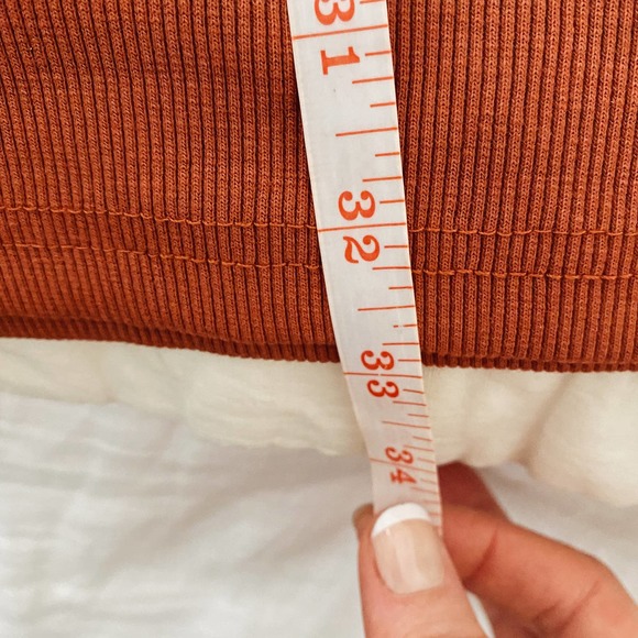 Rust Ribbed Long Sleeve BodyCon Dress - Picture 9 of 11